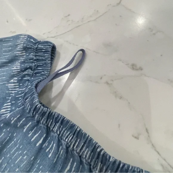 Cloth & Stone Blue Printed Off-Shoulder Women’s Romper - Picture 9 of 12